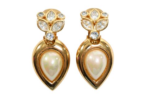 pearl earring dior|christian dior vintage pearl earrings.